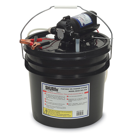 Shurflo Oil Change Pump w/3.5 Gallon Bucket - 12 VDC, 1.5 GPM 8050-305-426